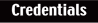credentials button
